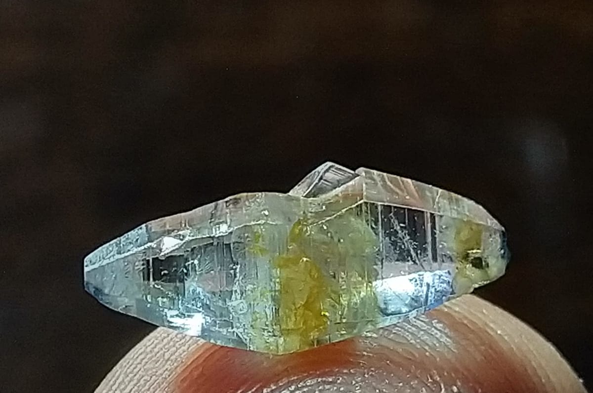 Natural Sapphire 2.12ct Colourless Crystal Stone Sri-Lanka.