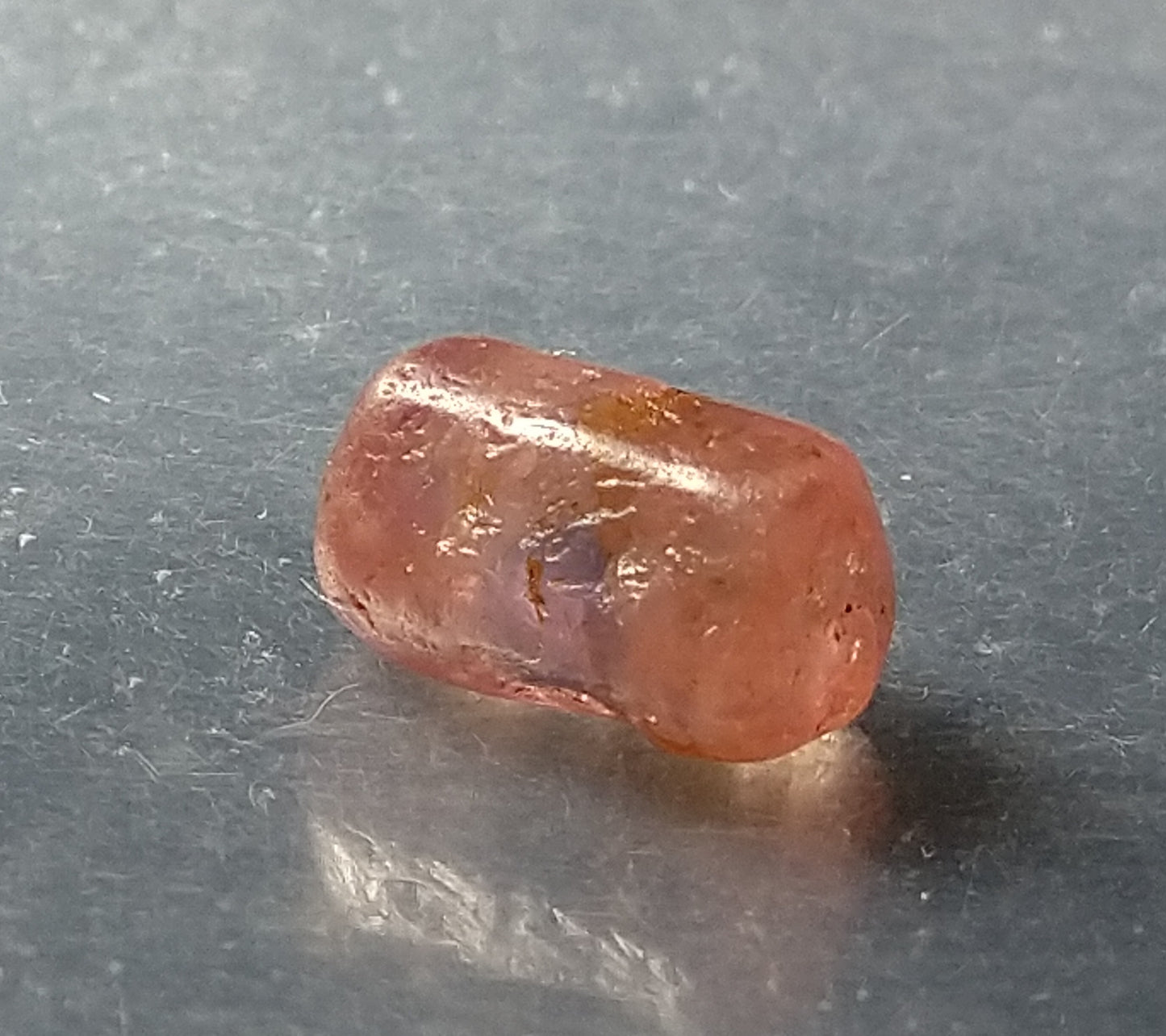Padparadscha Sapphire Barrel Shape Crystal 1.95ct Stone.