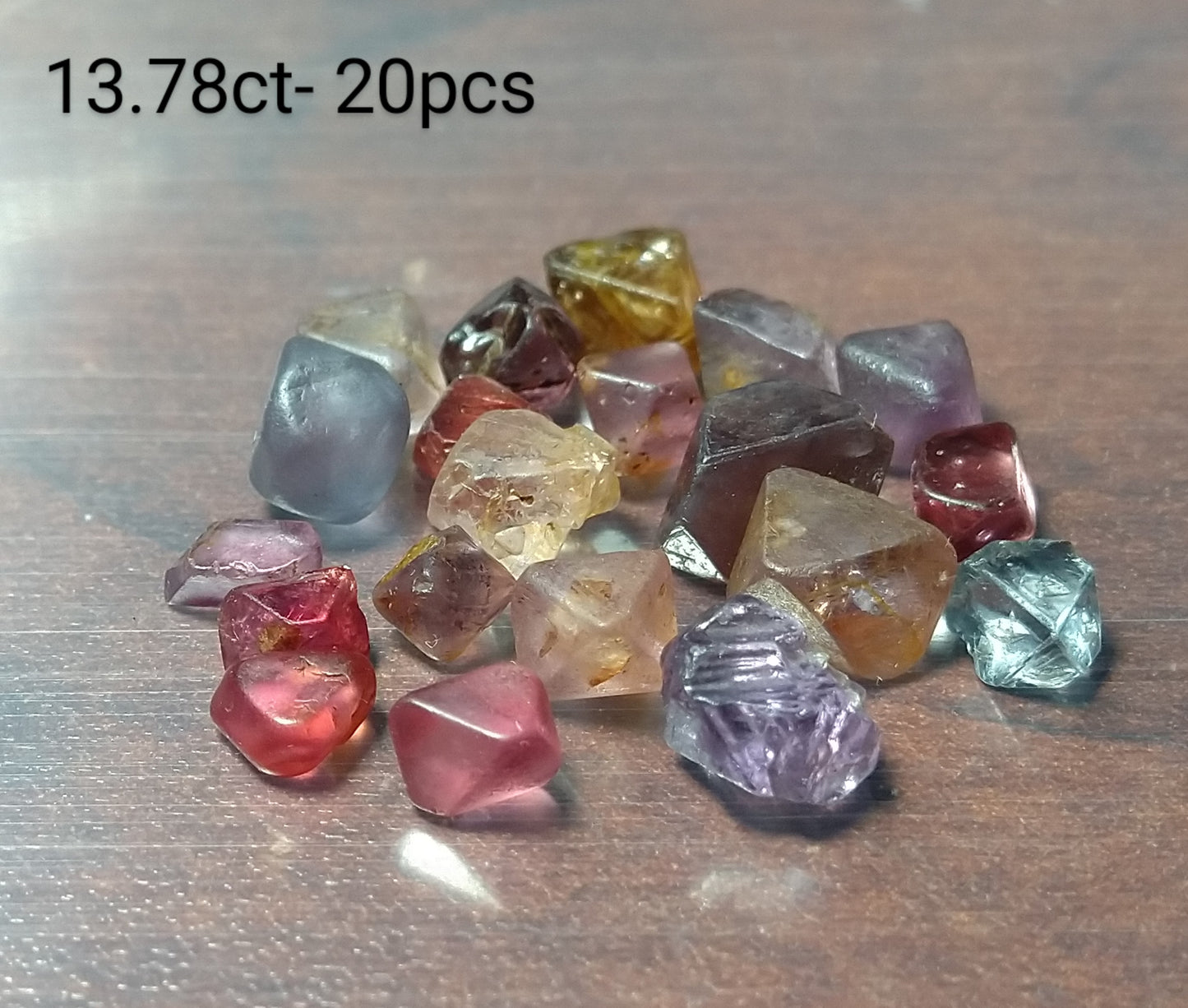 Natural Spinel Crystal 13.78ct-20pcs Lot Sri-Lanka.