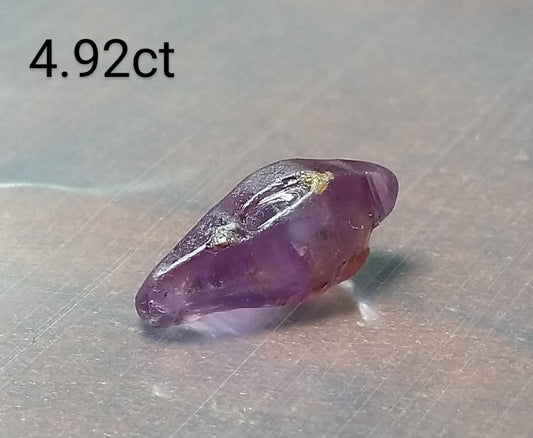 Natural Purple Sapphire 4.92ct Crystal Stone.