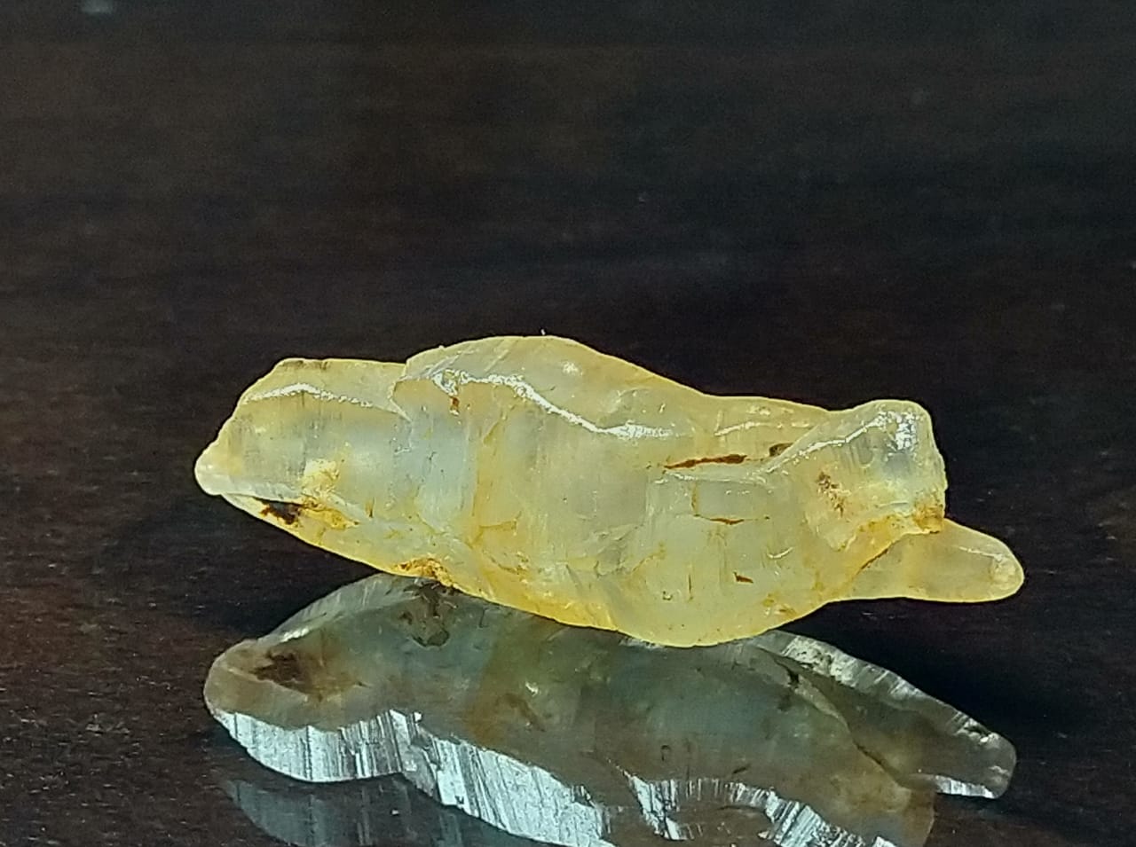 Yellow Sapphire 10.85ct Crystal Stone Sri-Lanka.