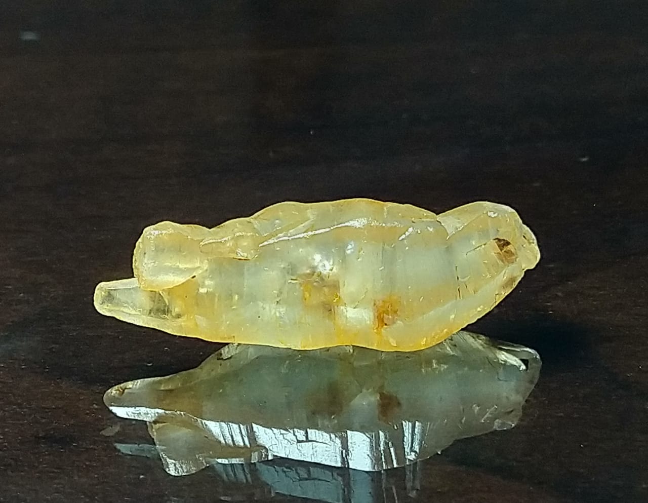 Yellow Sapphire 10.85ct Crystal Stone Sri-Lanka.