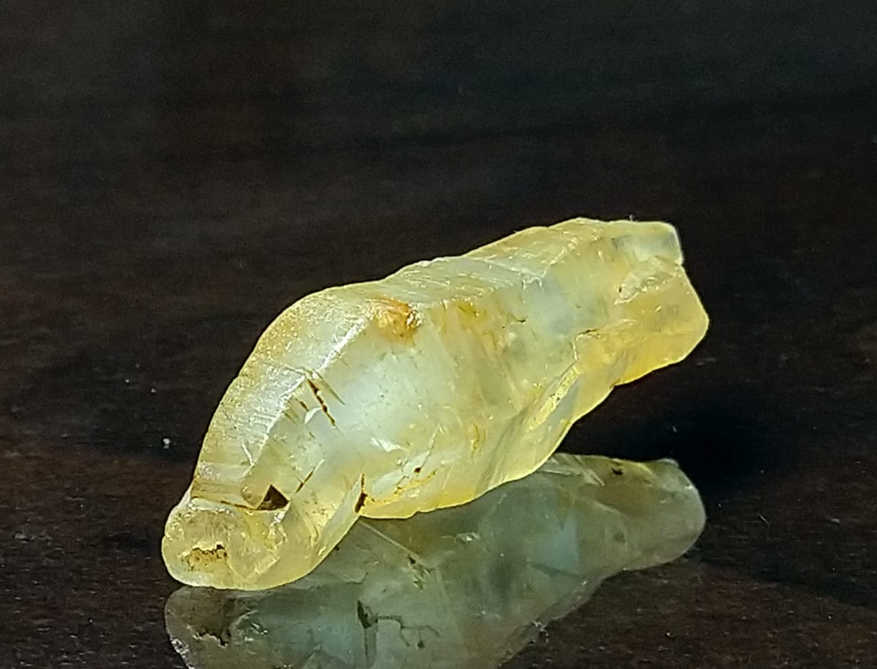 Yellow Sapphire 10.85ct Crystal Stone Sri-Lanka.