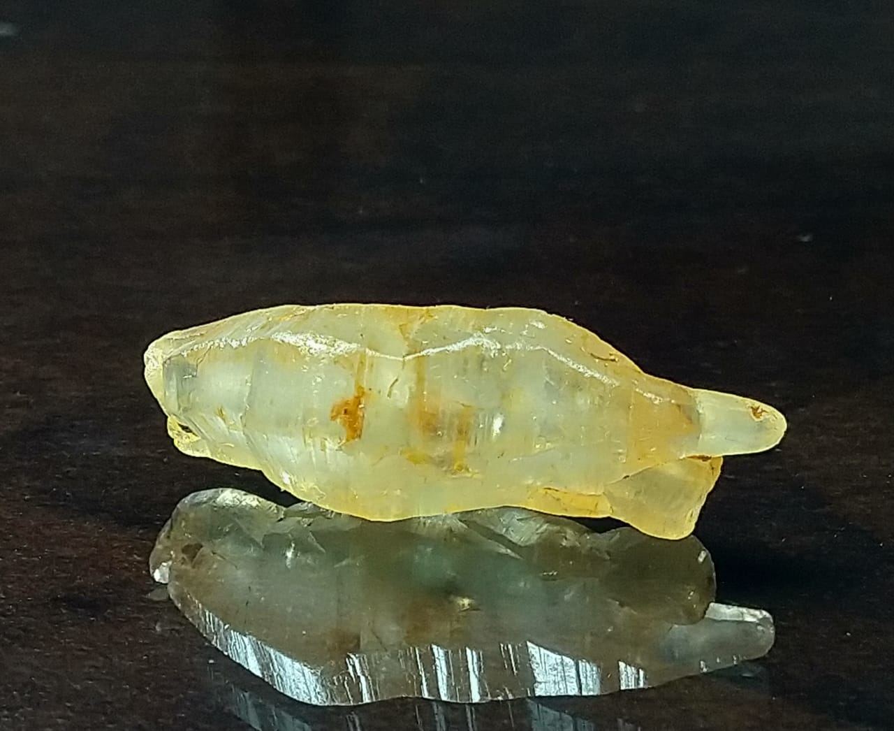 Yellow Sapphire 10.85ct Crystal Stone Sri-Lanka.