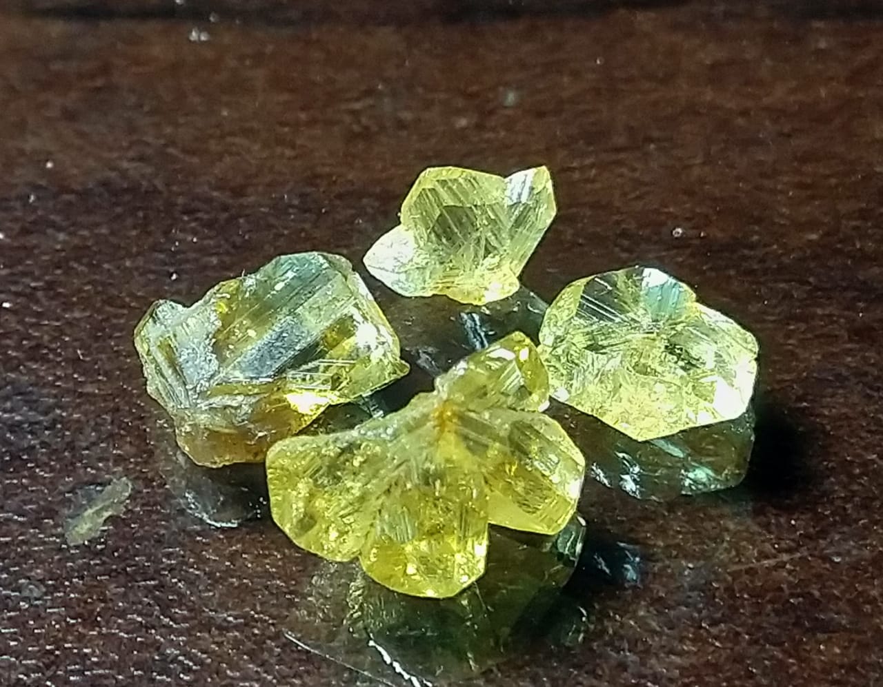 Chrysoberyl Crystals 2.70ct-4pcs Lot Sri-Lanka.