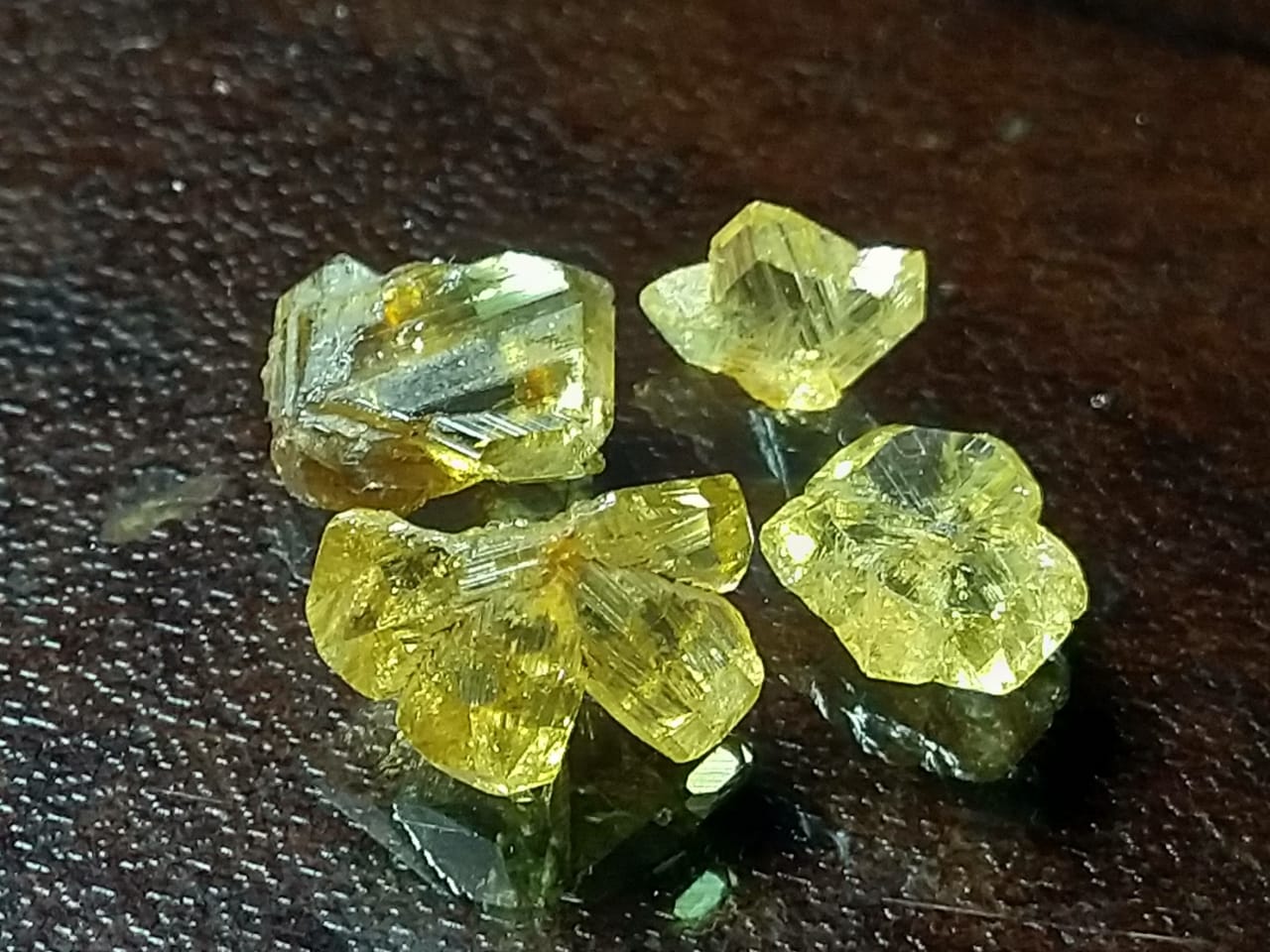 Chrysoberyl Crystals 2.70ct-4pcs Lot Sri-Lanka.