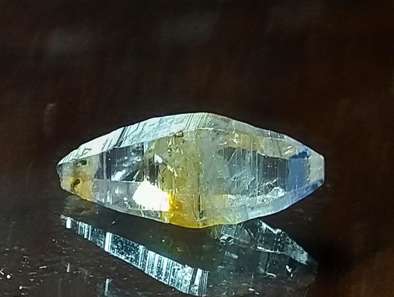 Natural Sapphire 2.12ct Colourless Crystal Stone Sri-Lanka.