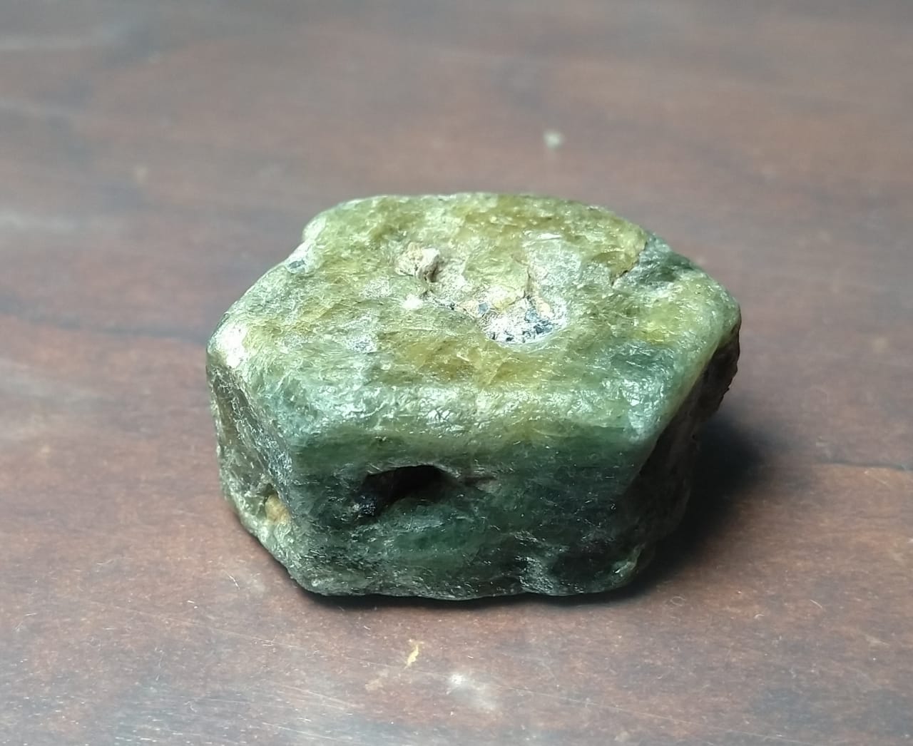 Green Corundum Crystal 69ct Stone.