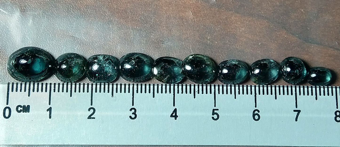 Natural Greenish Blue Spinel 20.75ct-10pcs Cabochon Lot