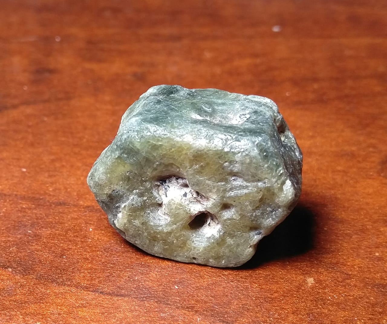 Green Corundum Crystal 69ct Stone.