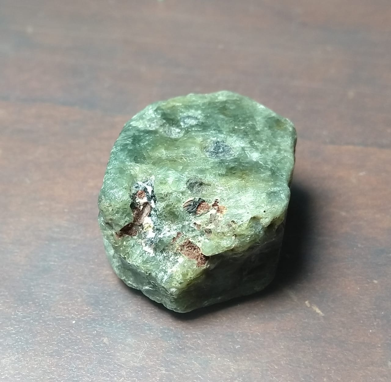 Green Corundum Crystal 69ct Stone.