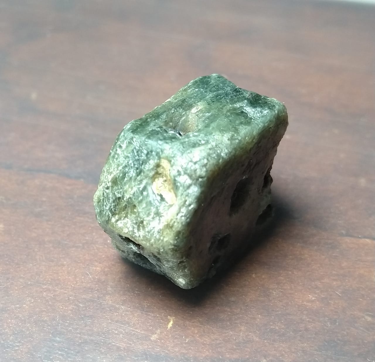 Green Corundum Crystal 69ct Stone.