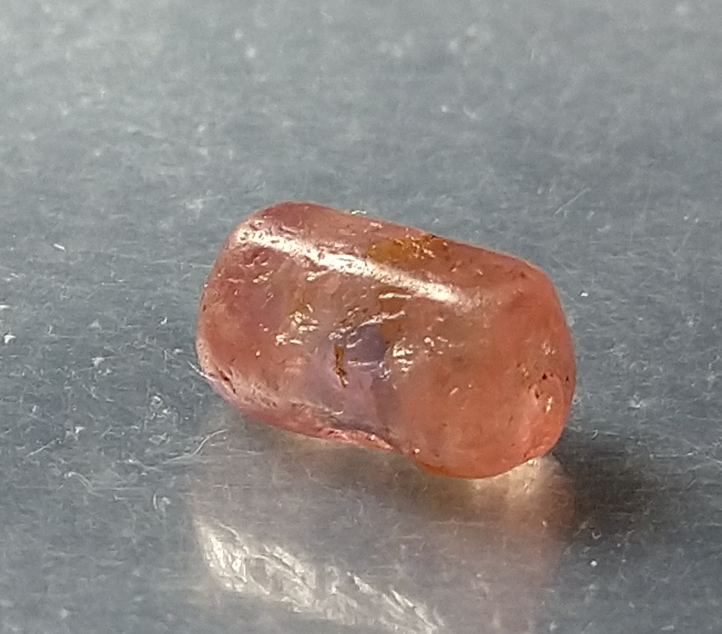 Padparadscha Sapphire Barrel Shape Crystal 1.95ct Stone.