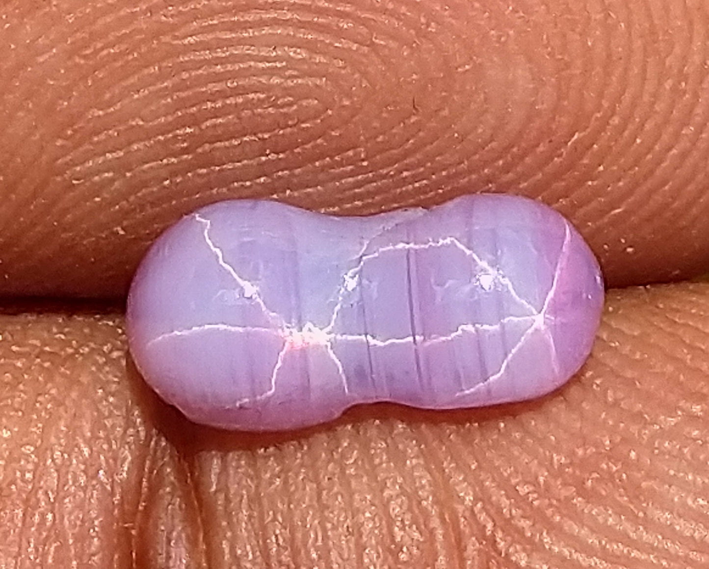 Natural Double Star Sapphire 2ct Very Rare Stone.